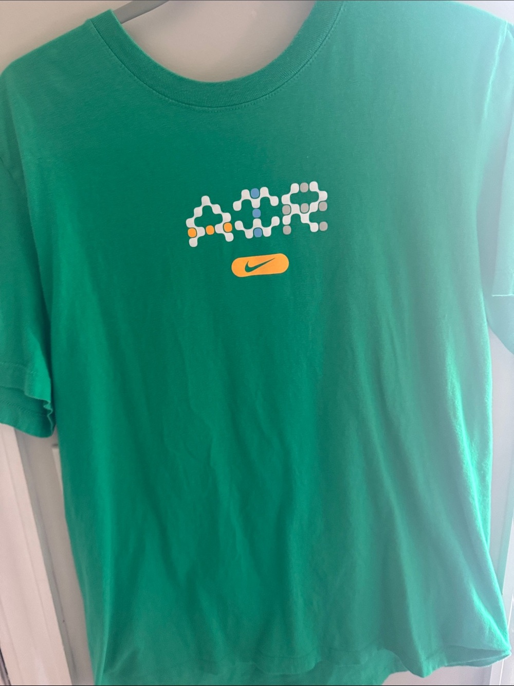 Nike Green Tee with ACR Dot Graphic and Yellow Swoosh